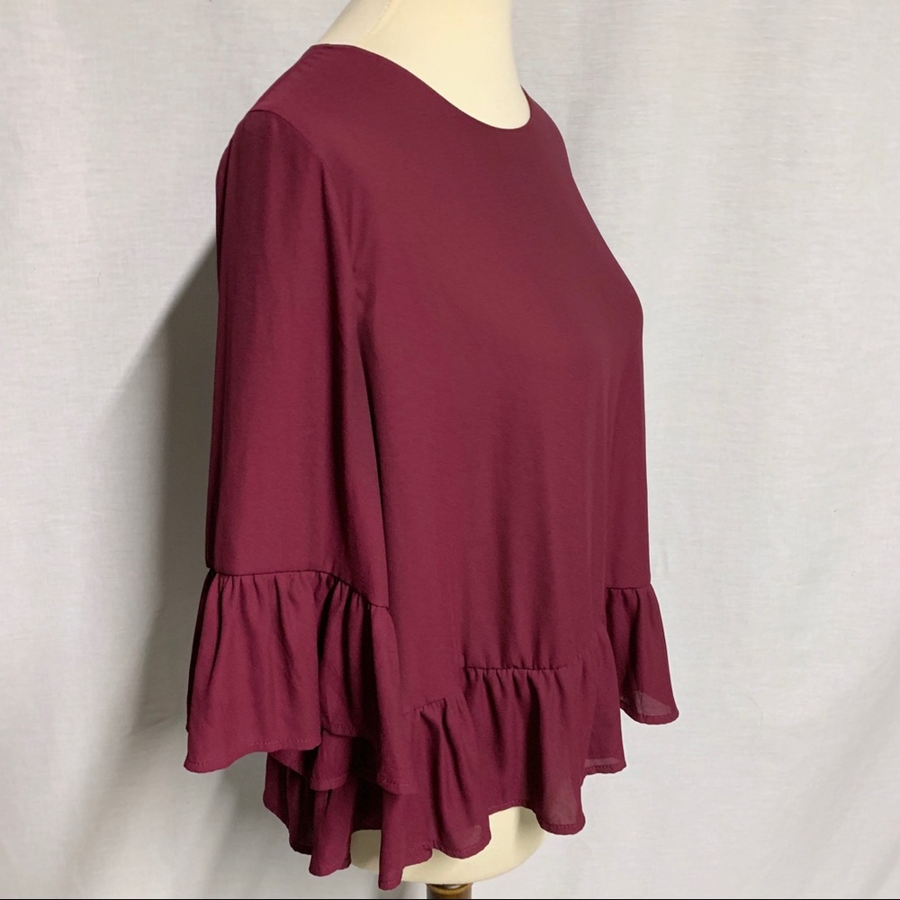 {Lush} Ruffle Blouse - Picture 5 of 7